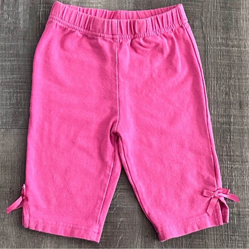 💞 Baby Girl 3-6 Month Pink Pants with Bows